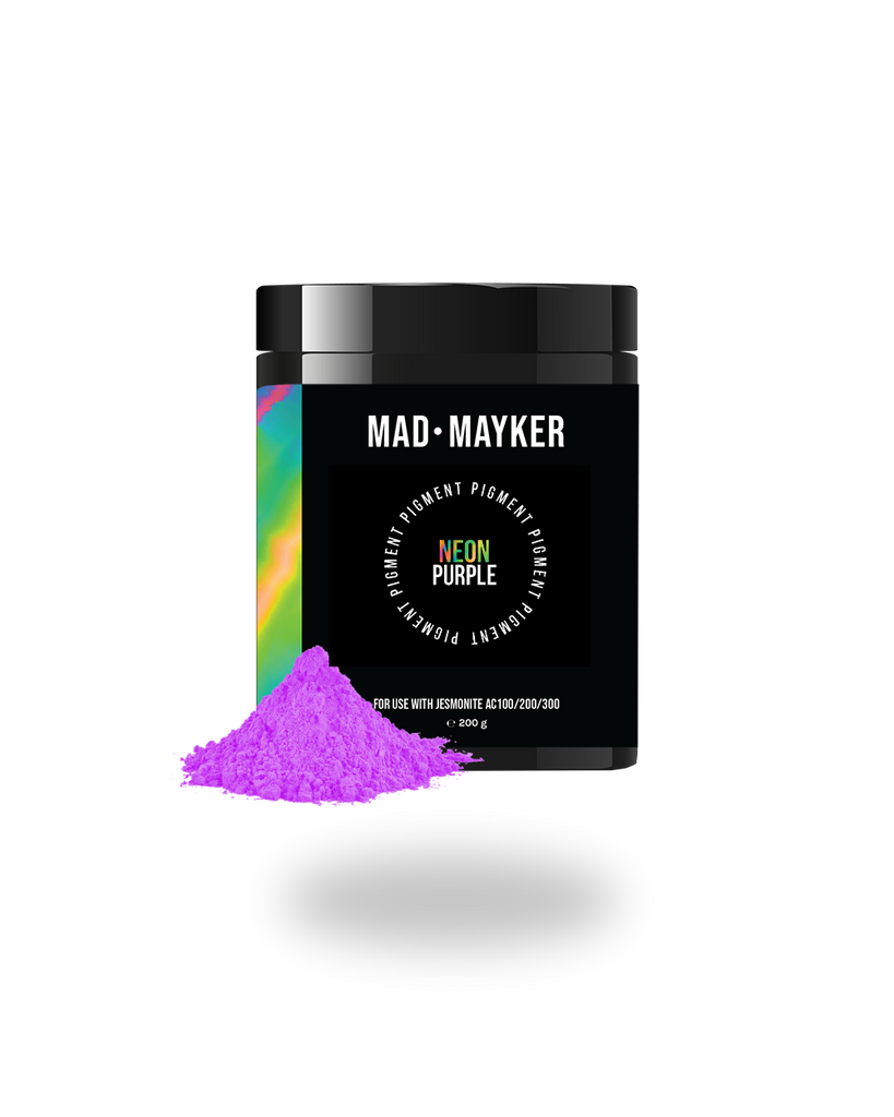 MAD MAYKER Neon Powder Pigment for Jesmonite AC100 series Canada USA Mexico Best Seller Neon Purple
